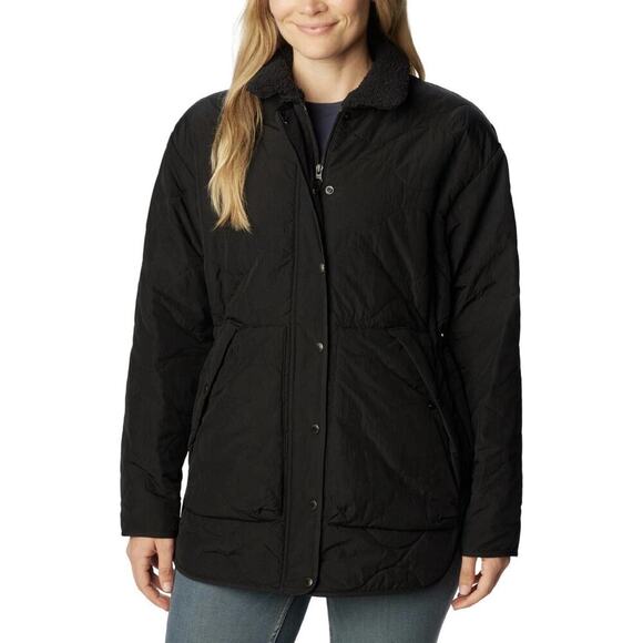 Columbia Jackets & Blazers - Columbia Women's Black Birchwood Sherpa Quilted Jacket Size Large